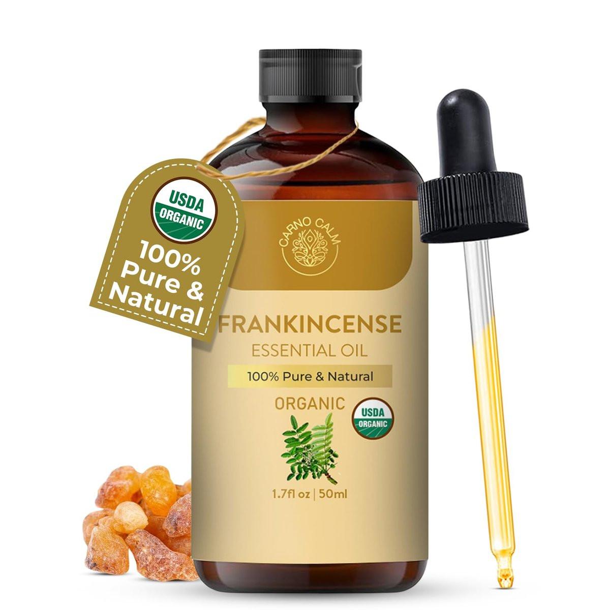 Carno Calm Bio Weihrauch Öl | USDA Bio Weihrauchöl | Holziger und erdiger Duft | 50 ml