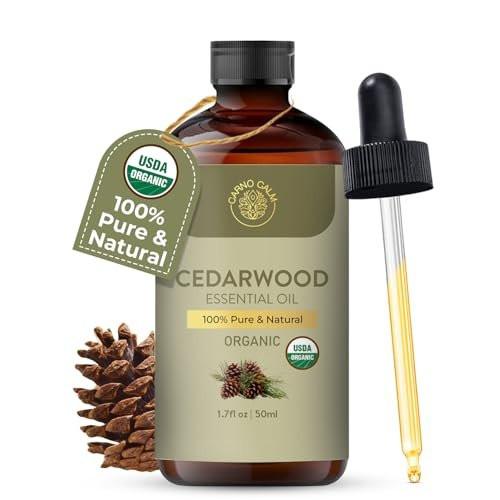 Carno Calm Bio Zedernholz Öl 50ml – 100% reines & natürliches Zedernholzöl für Haare, Haut, Diffuser, Seifen & Kerzen
