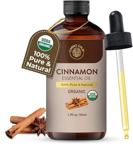 Carno Calm Bio-Zimtöl – USDA-zertifiziertes Bio-Zimtöl für Aromatherapie & Diffuser, 50 ml