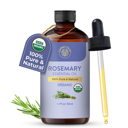 Carno Calm Bio Rosmarin Öl | USDA Bio Rosmarinöl für Haarwachstum und Haut | Aromatherapie & Diffuser | 50 ml