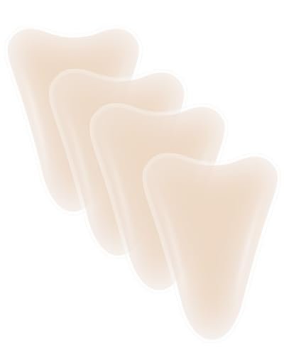 CICKEE Camel Toe Concealer Wiederverwendbar - Wasserdichter Schamlippenformer ohne Einlage, Silikon-Camel-Toe-Hider für Damen, 4er-Pack Nude