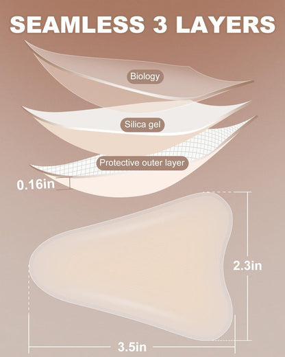 CICKEE Camel Toe Concealer Wiederverwendbar - Wasserdichter Schamlippenformer ohne Einlage, Silikon-Camel-Toe-Hider für Damen, 4er-Pack Nude
