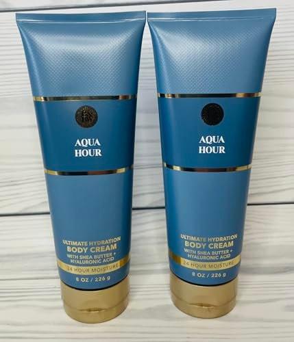 Bath & Body Works Aqua Hour Ultimate Hydration Body Cream 8 Unzen (2er-Pack)