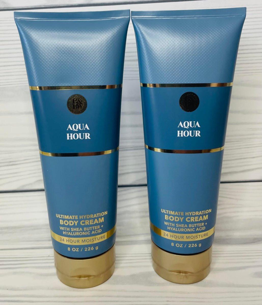 Bath & Body Works Aqua Hour Ultimate Hydration Body Cream 8 Unzen (2er-Pack)