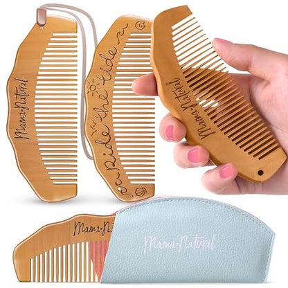 Mama Natural Tide Birth Comb – Holzgeburtkamm für Wehenschmerzen (1 Stück) – Natürliche Geburtshilfe für Frauen