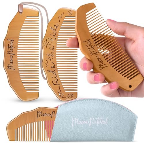 Mama Natural Tide Birth Comb – Holzgeburtkamm für Wehenschmerzen (1 Stück) – Natürliche Geburtshilfe für Frauen