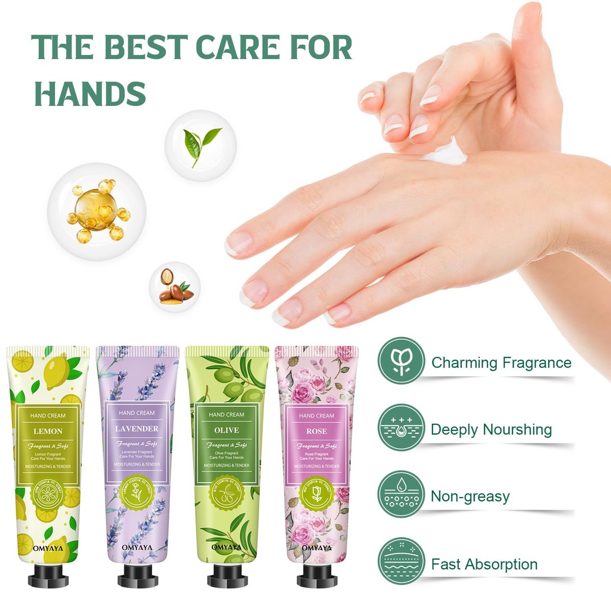 Geschenkset für Frauen – Duftkerzen & Handcreme Set (8-teilig) – Ideales Geburtstagsgeschenk, Lehrer-Dankeschön, Weihnachtsgeschenk, Geschenke für Mama, Freundin, Kollegin