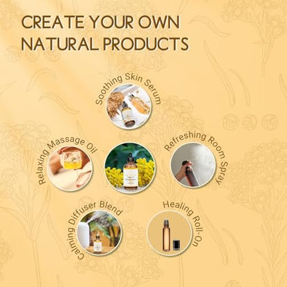 LOTUSJOY Helichrysum Ätherisches Öl, 100% reines Helichrysum Italicum Öl für verletzte Haut, Roll-On, Diffuser, Raumspray - 118 ml