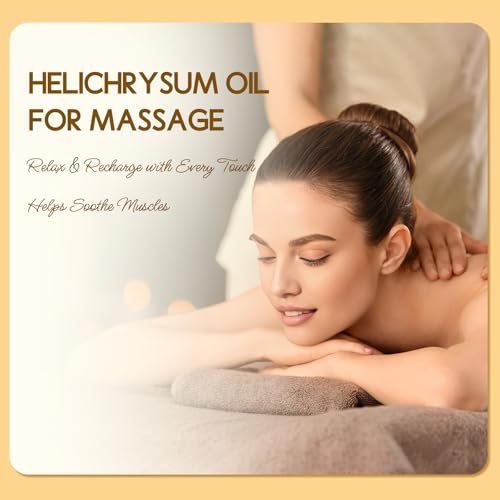 LOTUSJOY Helichrysum Ätherisches Öl, 100% reines Helichrysum Italicum Öl für verletzte Haut, Roll-On, Diffuser, Raumspray - 118 ml