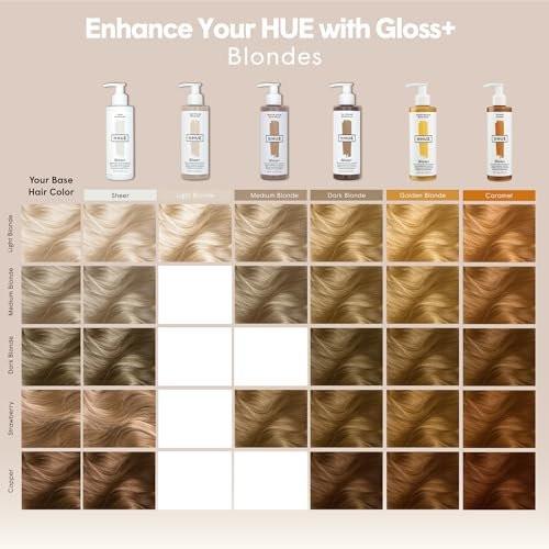 dpHUE Gloss+ Golden Blonde – Haarfarben-Auffrischer für verblassendes und verblasstes Haar – 8–12 Anwendungen pro Flasche – Hält bis zu 8 Wäschen