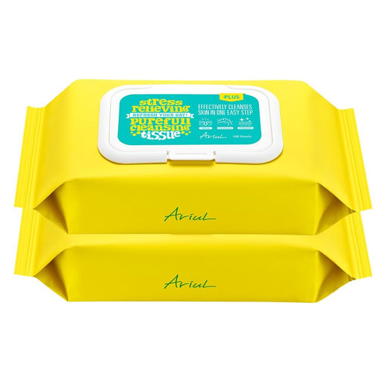 Ariul Purefull Sanfte Reinigungstücher – Beruhigende & Feuchtigkeitsspendende Make-up-Entferner-Tücher, Nicht klebrig, Frischer Finish, Mild Säurehaltiger pH-Wert, Effektive Reinigung, Koreanische Hautpflege (80 Blatt x 2er Pack)