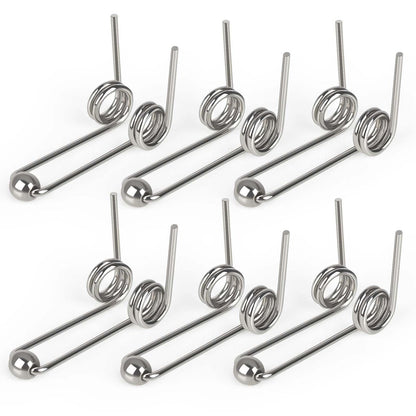 6er Pack Haarcrimp-Federn aus Edelstahl, Doppel-Lockenwickler-Ersatzfedern, Durchmesser 1,3 mm, Länge 30 mm, für Lockenstäbe