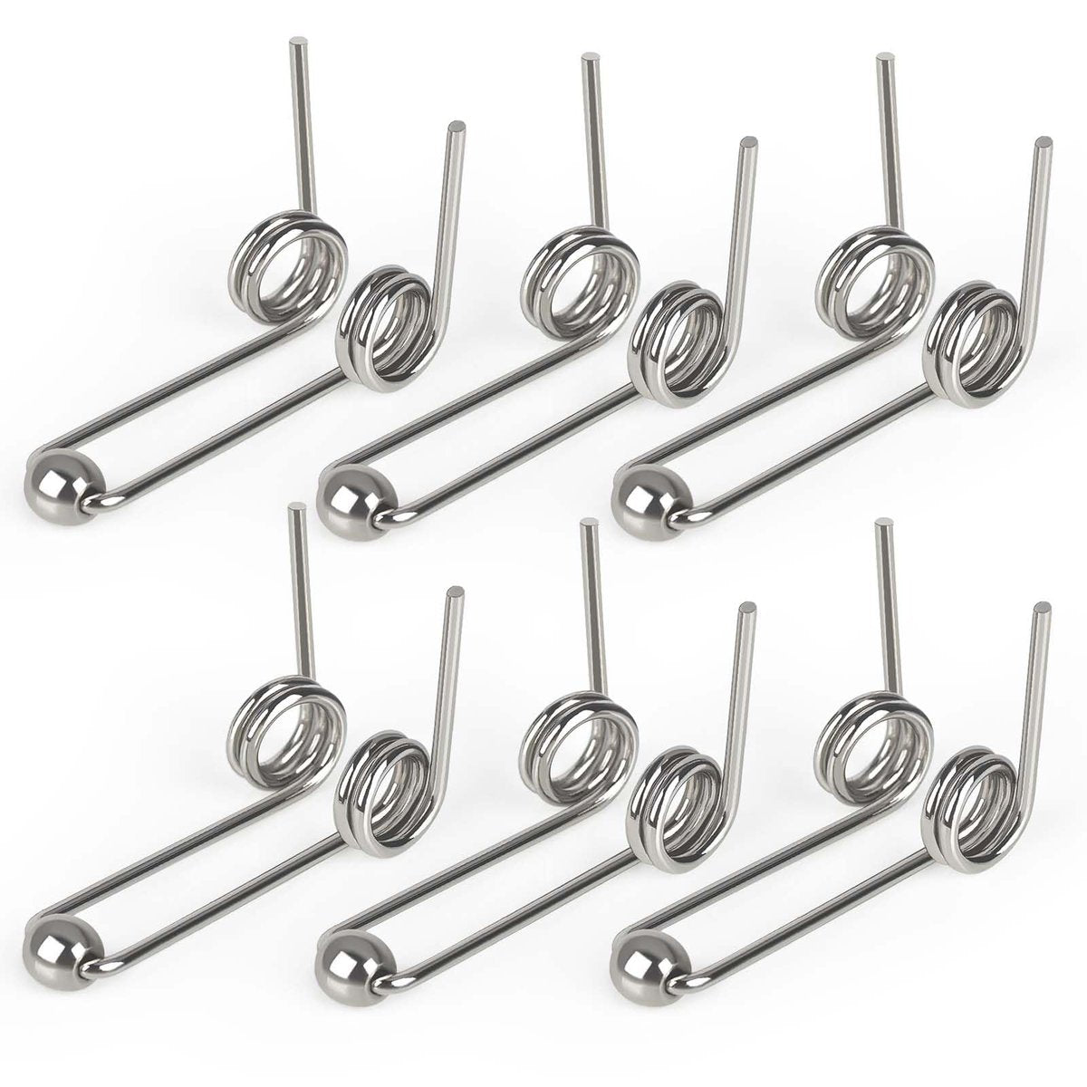 6er Pack Haarcrimp-Federn aus Edelstahl, Doppel-Lockenwickler-Ersatzfedern, Durchmesser 1,3 mm, Länge 30 mm, für Lockenstäbe