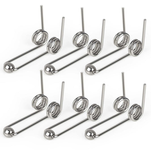 6er Pack Haarcrimp-Federn aus Edelstahl, Doppel-Lockenwickler-Ersatzfedern, Durchmesser 1,3 mm, Länge 30 mm, für Lockenstäbe