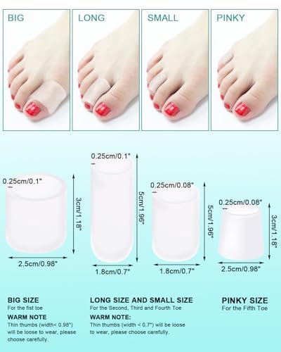 Uwbettry 16er-Pack Silikon-Zehenschutzhüllen, Gel-Hühneraugen-Polster für Frauen und Männer, weiche Zehenpolster gegen Hornhaut, Ballenzehen, Blasen, Hammerzehen, Nagelverlust