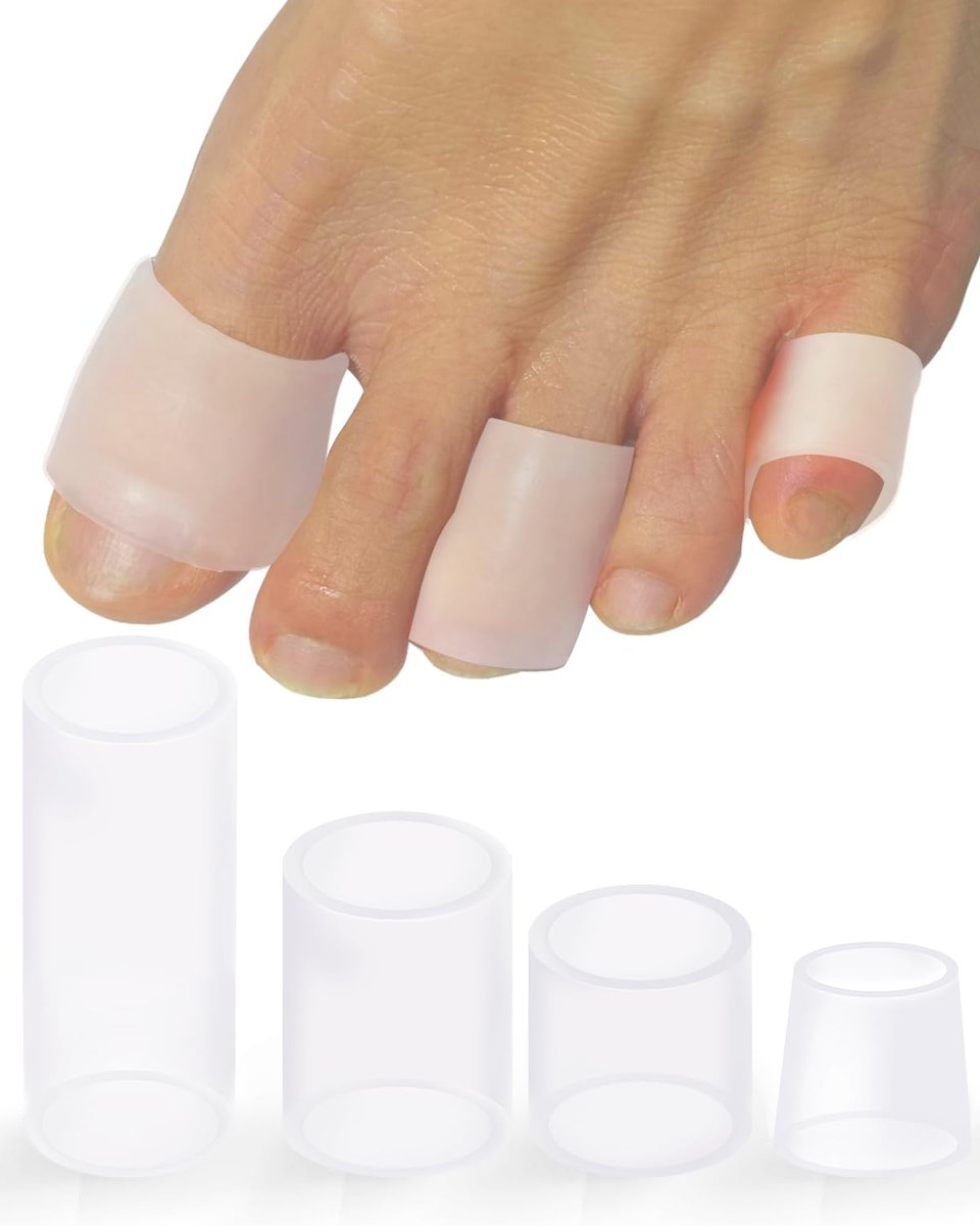 Uwbettry 16er-Pack Silikon-Zehenschutzhüllen, Gel-Hühneraugen-Polster für Frauen und Männer, weiche Zehenpolster gegen Hornhaut, Ballenzehen, Blasen, Hammerzehen, Nagelverlust