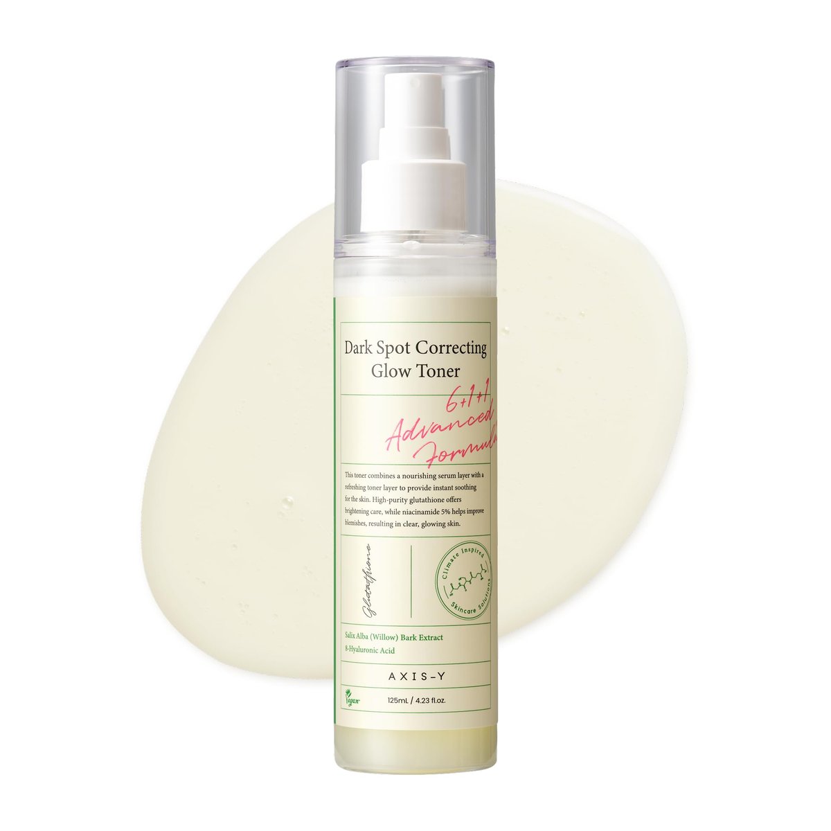 AXIS-Y Dark Spot Correcting Glow Toner – Aufhellendes, feuchtigkeitsspendendes Gesichtswasser mit 5% Niacinamid, Glutathion & Hyaluronsäure für ungleichmäßigen Hautton (125 ml)