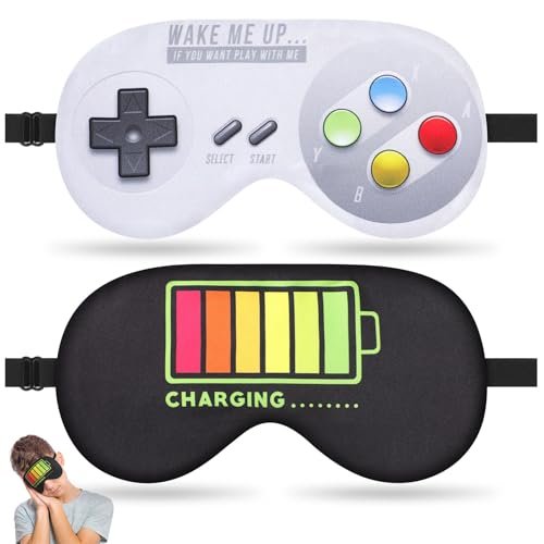 2er-Pack Schlafmaske für Kinder und Erwachsene – Verdunkelnde Augenmaske für Reisen und Gaming