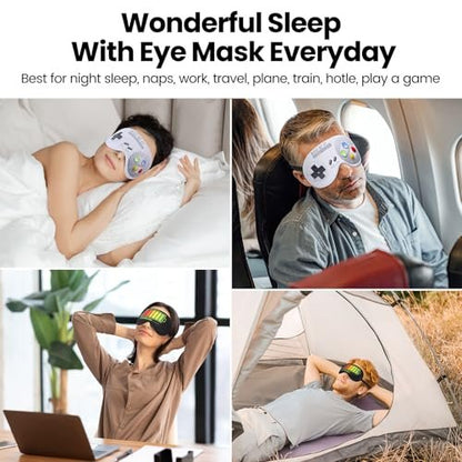 2er-Pack Schlafmaske für Kinder und Erwachsene – Verdunkelnde Augenmaske für Reisen und Gaming