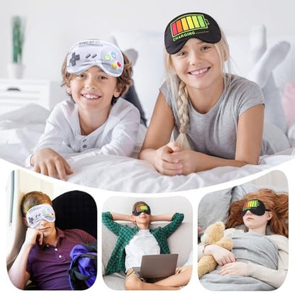 2er-Pack Schlafmaske für Kinder und Erwachsene – Verdunkelnde Augenmaske für Reisen und Gaming