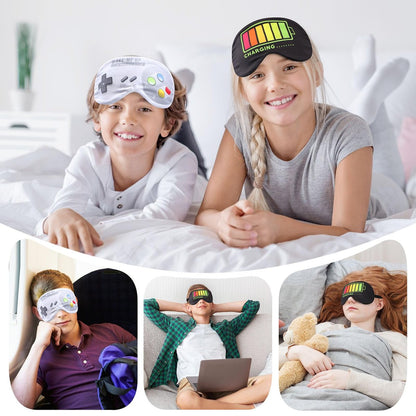 2er-Pack Schlafmaske für Kinder und Erwachsene – Verdunkelnde Augenmaske für Reisen und Gaming
