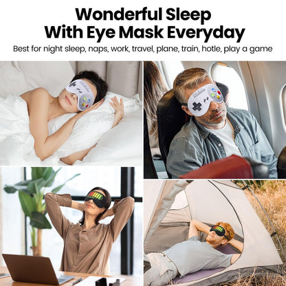 2er-Pack Schlafmaske für Kinder und Erwachsene – Verdunkelnde Augenmaske für Reisen und Gaming