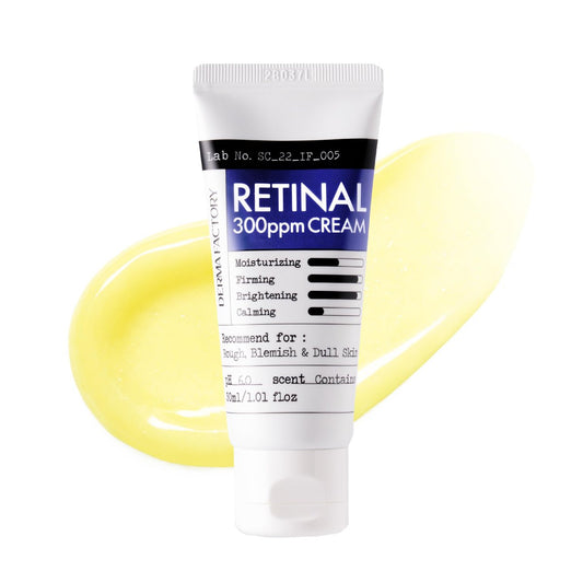 DERMA FACTORY Retinal Nachtcreme für das Gesicht, Vitamin A Feuchtigkeitscreme mit Centella, Niacinamid & Panthenol, hilft, das Erscheinungsbild von feinen Linien, Textur & Festigkeit zu verbessern, 30 ml