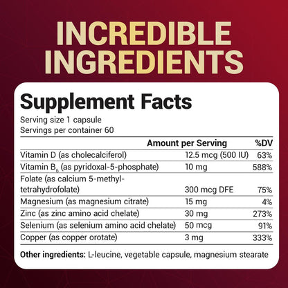 Dr. Berg Zink 30 mg mit Magnesium, Vitamin D3, Selen & Kupfer – Chelat-Zink für Immunsystem, Haut, Haare & Nägel – 60 Kapseln
