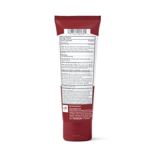 Medline Remedy Antimykotische Creme gegen Fußpilz, 118 ml