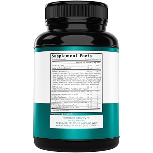 Leber-Reinigung Detox & Reparatur 27-in-1 Formel - Mariendistel, Löwenzahnwurzel, Kurkuma, Artischockenextrakt & mehr - Leber-Detox-Unterstützung - 3rd Party getestet, vegan & aus den USA (60 Kapseln)
