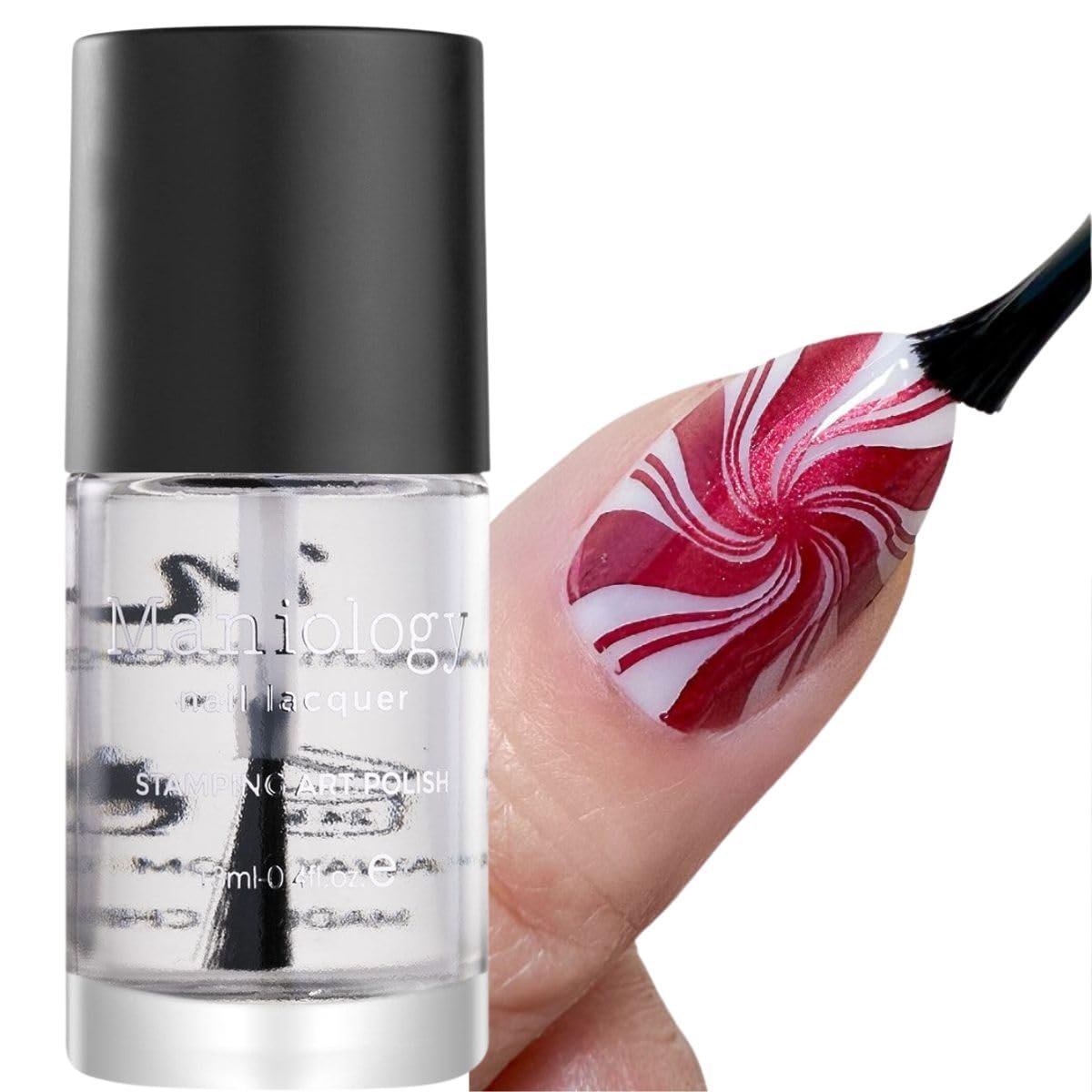 Maniology Smudge-Free Top Coat | Klarlack für Nagelkunst-Stempel-Schutz – 13 ml durchsichtiger Nagellack