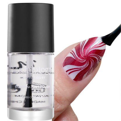 Maniology Smudge-Free Top Coat | Klarlack für Nagelkunst-Stempel-Schutz – 13 ml durchsichtiger Nagellack
