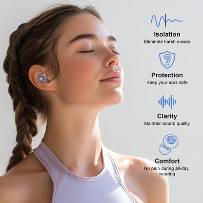 Yawsoy Gehörschutz für Konzerte, 2er-Pack High-Fidelity-Ohrstöpsel, wiederverwendbare Silikon-Ohrstöpsel für Konzerte, Raves, Arbeit, Musiker, 5 Paar Ohrstöpsel, 18-25 dB Konzert-Ohrstöpsel zur Geräuschunterdrückung (Blau)