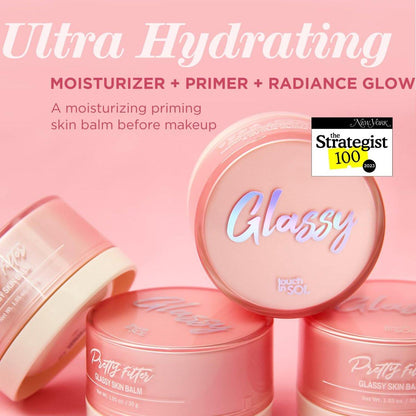 TOUCH IN SOL Pretty Filter Glassy Skin Balm Primer 1,05 oz – Feuchtigkeitsspendender Primer mit Sheabutter und Rosenblütenwasser für natürlichen Glow