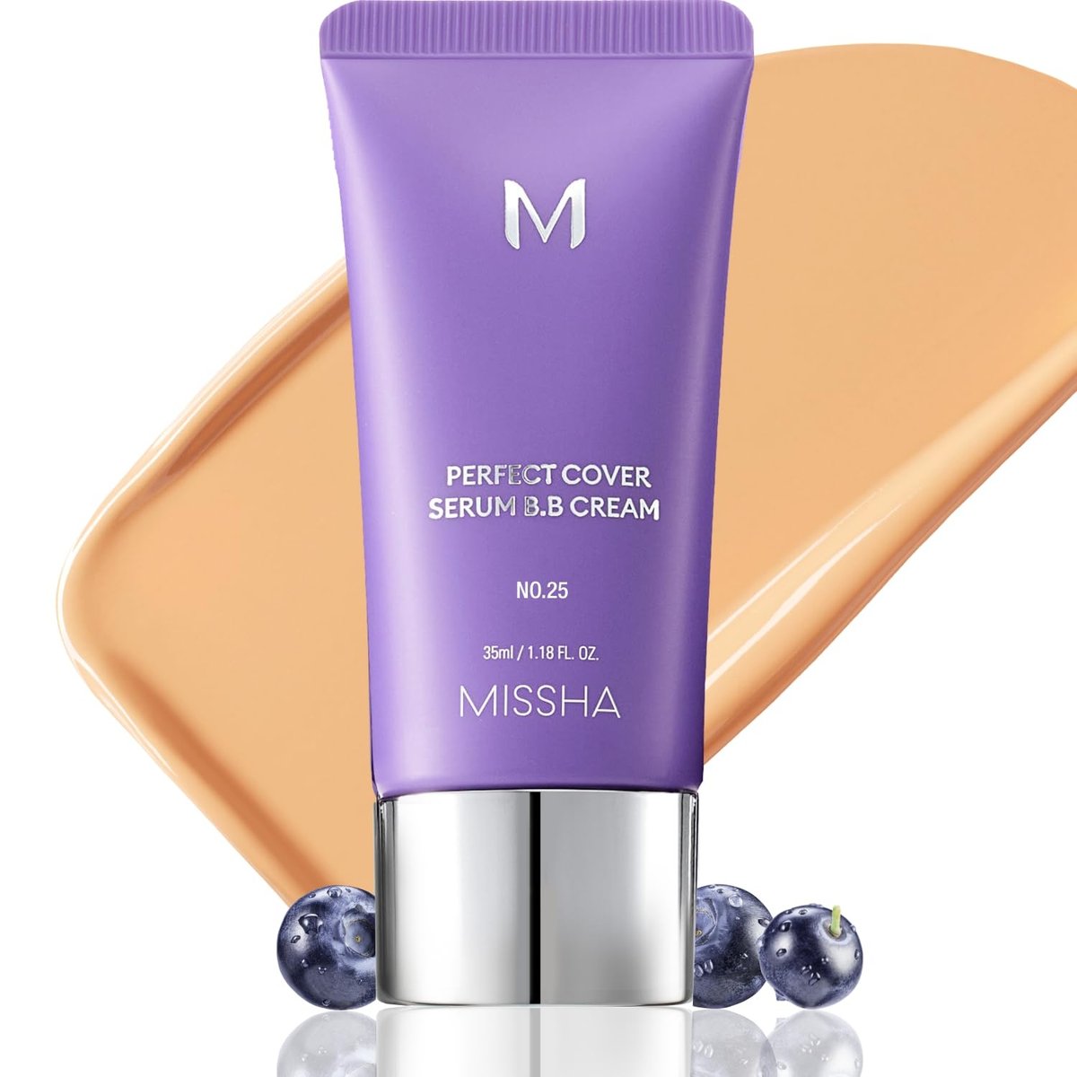 MISSHA M Perfect Cover Serum BB Cream No.25 Warm Beige – Medium mit warmem Unterton, getönte Feuchtigkeitscreme, koreanische BB Cream, 35 ml