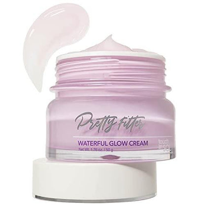 Touch in Sol Hydrating Face Moisturizer Gel Cream 1,76 oz – Leichte Tages- und Nachtcreme mit Hyaluronsäure und Kollagen – Pretty Filter Waterful Glow Cream