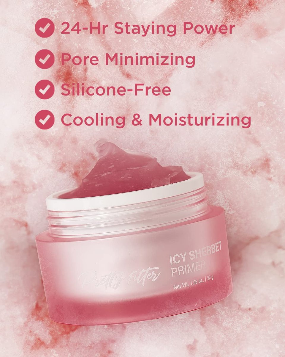 TOUCH IN SOL Icy Sherbet Primer 1,05 fl.oz. – Feuchtigkeitsspendender Primer für trockene oder ölige Haut – Seidiger Poren- und Fältchen-Minimierer – Silikon- und ölfreie Gel-Formel mit Kühleffekt