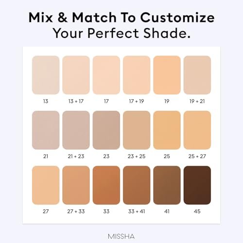 MISSHA M Perfect Cover Serum BB Cream No.21 Light Beige – Getönte Feuchtigkeitscreme mit kühlem Unterton, 35 ml