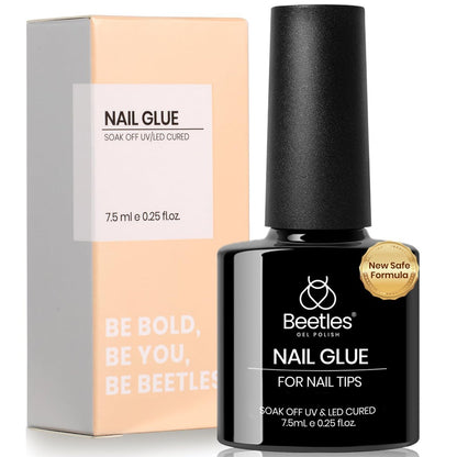 beetles Gel Polish 9-in-1 Gel-Nagelkleber für klare Acrylnägel, langanhaltender superstarker Pinsel-Nagelkleber für künstliche Nägel, Basis-Blooming-Nagelgel, neue sichere Formel, UV-Licht-Aushärtung