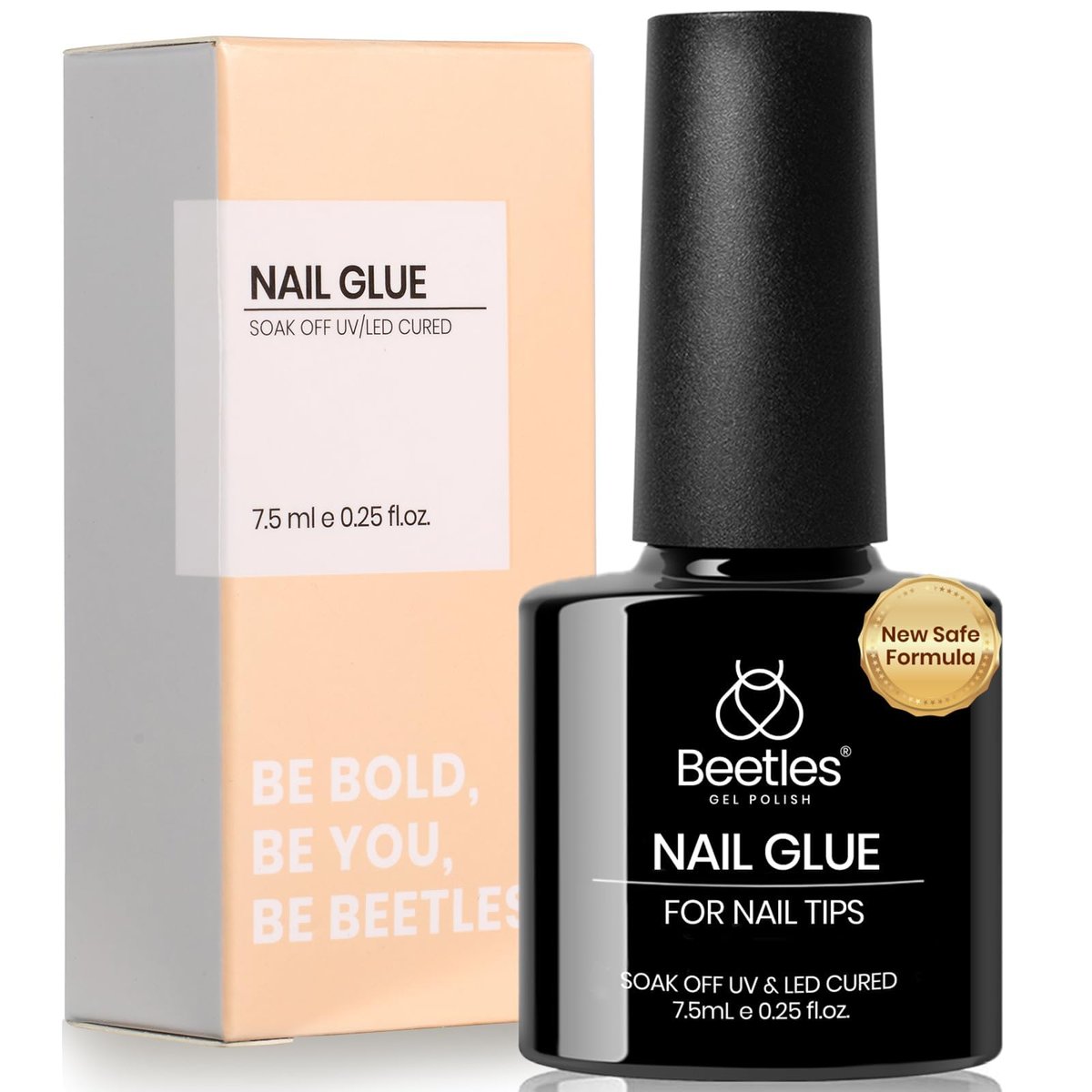 beetles Gel Polish 9-in-1 Gel-Nagelkleber für klare Acrylnägel, langanhaltender superstarker Pinsel-Nagelkleber für künstliche Nägel, Basis-Blooming-Nagelgel, neue sichere Formel, UV-Licht-Aushärtung