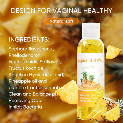 MENOMINO Intimwaschseife & Yoni-Seife & Yoni-Öl für Frauen pH-Balance, Ananas Yoni Wash zur Befeuchtung und Entfernung von Gerüchen, 5,07 Fl.Oz Intimwaschmittel, 1 Fl.Oz Yoni-Öl & 3,53 Unzen Yoni-Seife