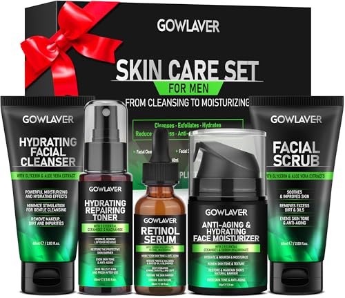GOWLAVER Herren Geschenkset – Feuchtigkeitsspendende Hautpflege-Routine für alle Hauttypen – Perfekt für Geburtstag, Vatertag, Weihnachten