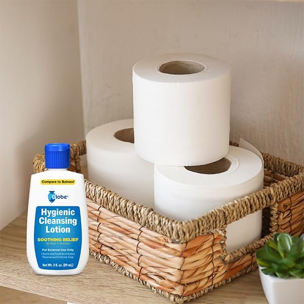 Globe 3er-Pack Hygienische Reinigungslotion für Männer und Frauen – Lindert Unbehagen, Schmerzen & Juckreiz für empfindliche Bereiche, kühlend, nicht reizend, sanfte Körperreinigung, praktisch für Reisen, 3x 89 ml