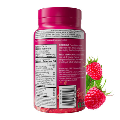 Dex4 Glukose-Tabletten, schnell wirkend, 4g pro Tablette, fettfrei, glutenfrei, Himbeere, 50 Stück