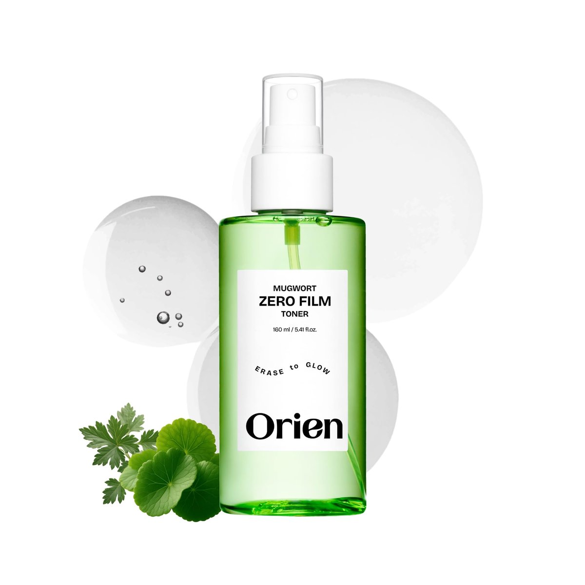Orien Beifuß Zero Film Toner 160 ml – pH5,5 beruhigender & feuchtigkeitsspendender Spray-Toner