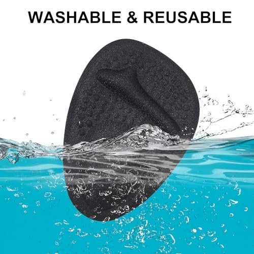 Comfowner Ball of Foot Cushions – Metatarsal Pads für Frauen, rutschfeste High Heel Einlagen, Schmerzlinderung bei Metatarsalgie & Morton Neurom (2 Paar, Schwarz)