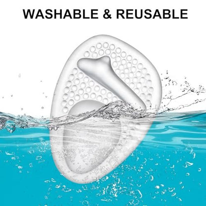 Comfowner Ball of Foot Cushions – Metatarsal-Pads für Frauen, rutschfeste Komfortpads für High Heels, Schuhpolster gegen Metatarsalgie und Morton-Neurom (2 Paar, Kristall)