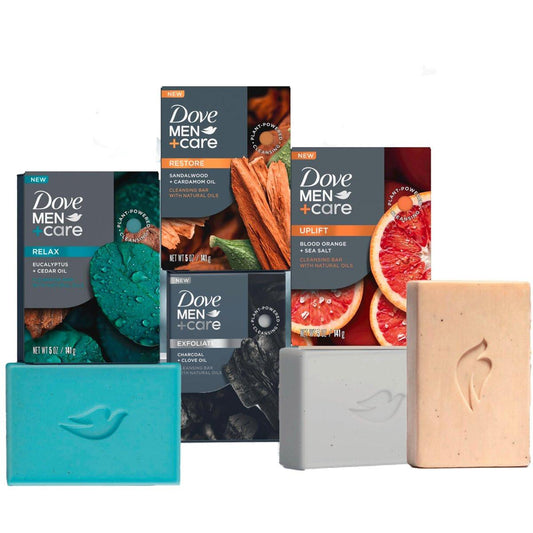 Dove Men+Care Reinigungsseife 4er-Pack zur Hautregeneration unter der Dusche – mit pflanzlichen Inhaltsstoffen, 3,51 Unzen