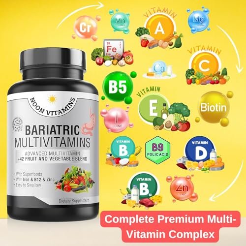 Bariatrisches Multivitamin mit Eisen für Frauen und Männer – All-in-One 42er Superfood-Mischung für Energie und Immununterstützung – Nach der Operation, leicht zu schlucken, Halal, hergestellt in den USA (60 flüssige Kapseln)