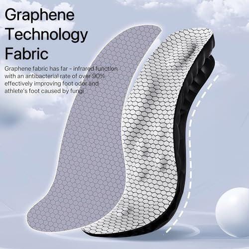 Einlegesohlen für Damen und Herren – Cloud Soles, 4D Anti-Ermüdung, Stoßdämpfung, Fußschmerzlinderung (Schwarz, M)